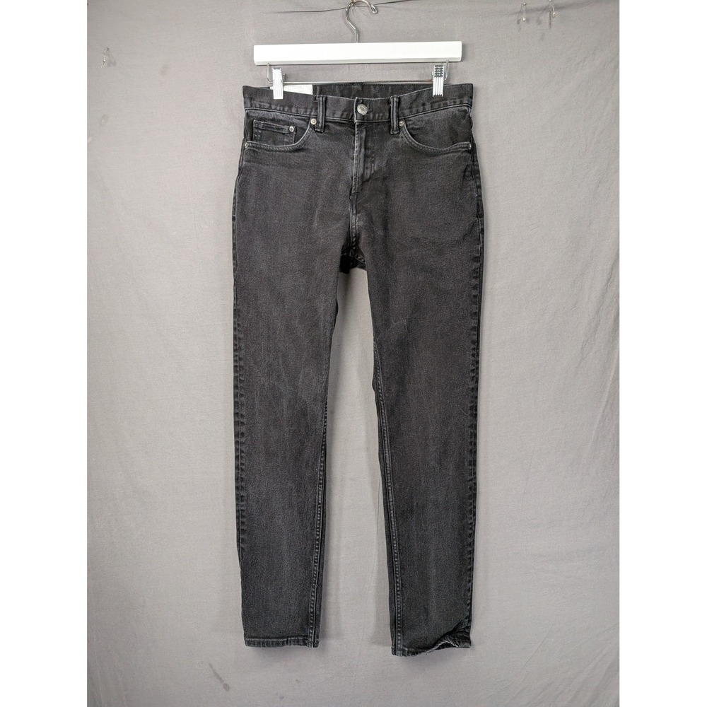 HM Slim Fit Jeans Mens 30/32 Faded Black Denim 5-Pocket Casual Pants 8183